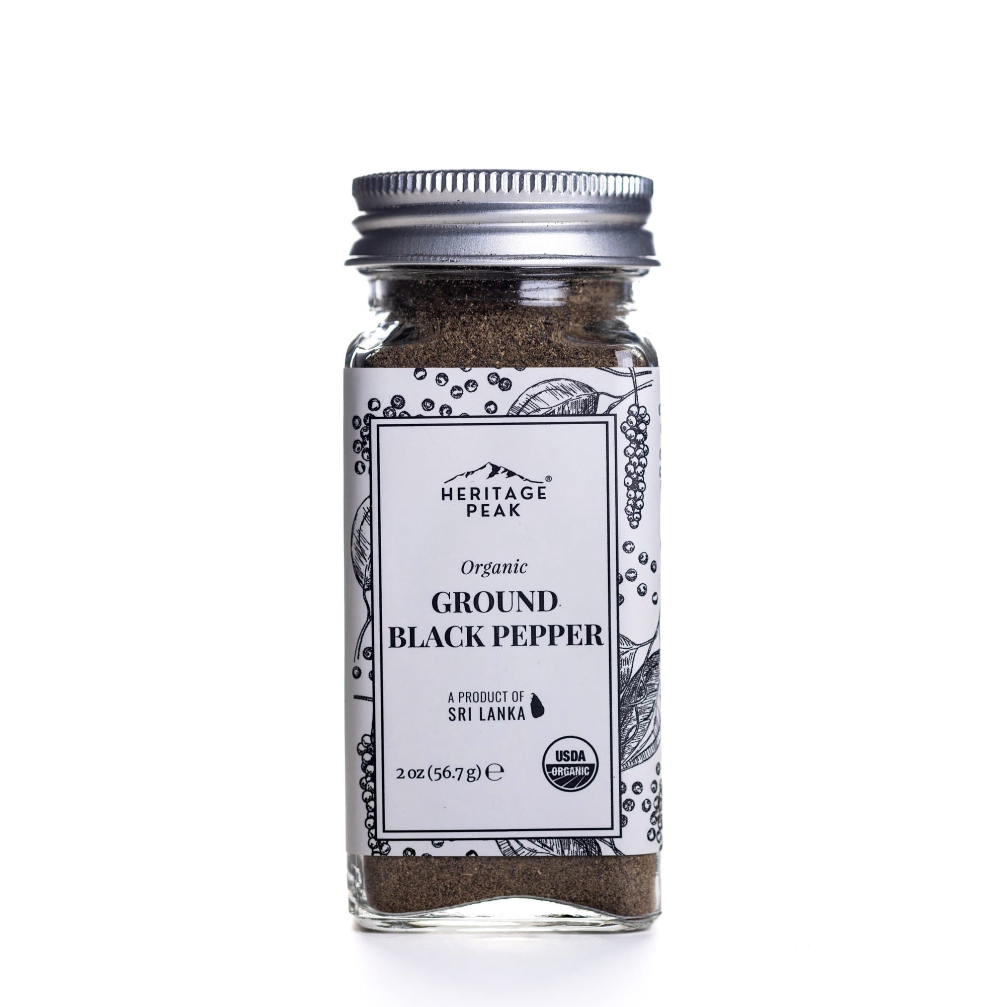 Organic Ground Black Pepper 1.6oz